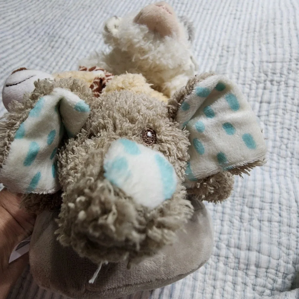 Walgreens Stacked Animal Plush Bunny Lamb Lion Elephant Crinkle Toy 296170